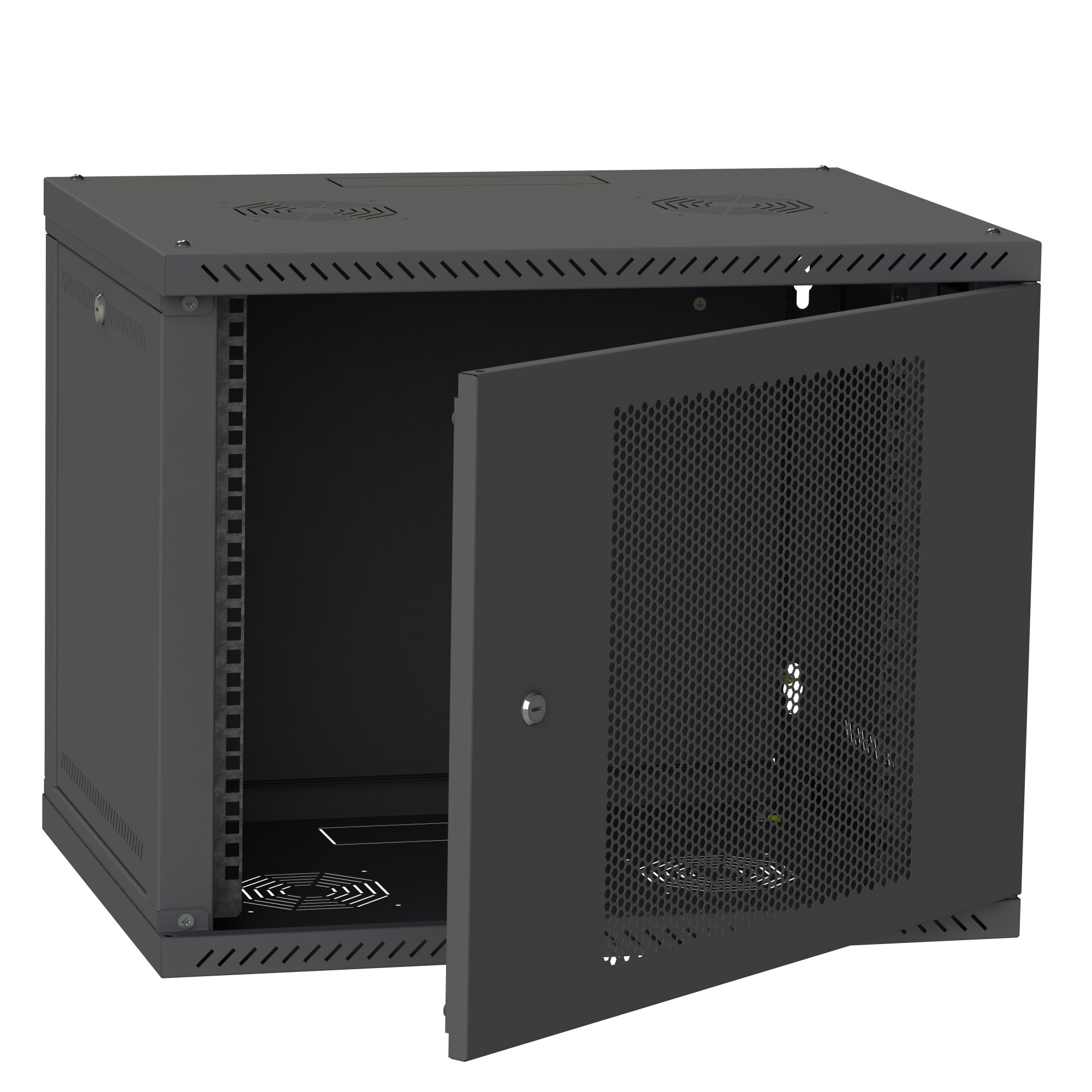 СЕРВЕРНЫЙ ШКАФ СН-9U 600Х600 ПЕРФОРАЦИЯ RAL9005